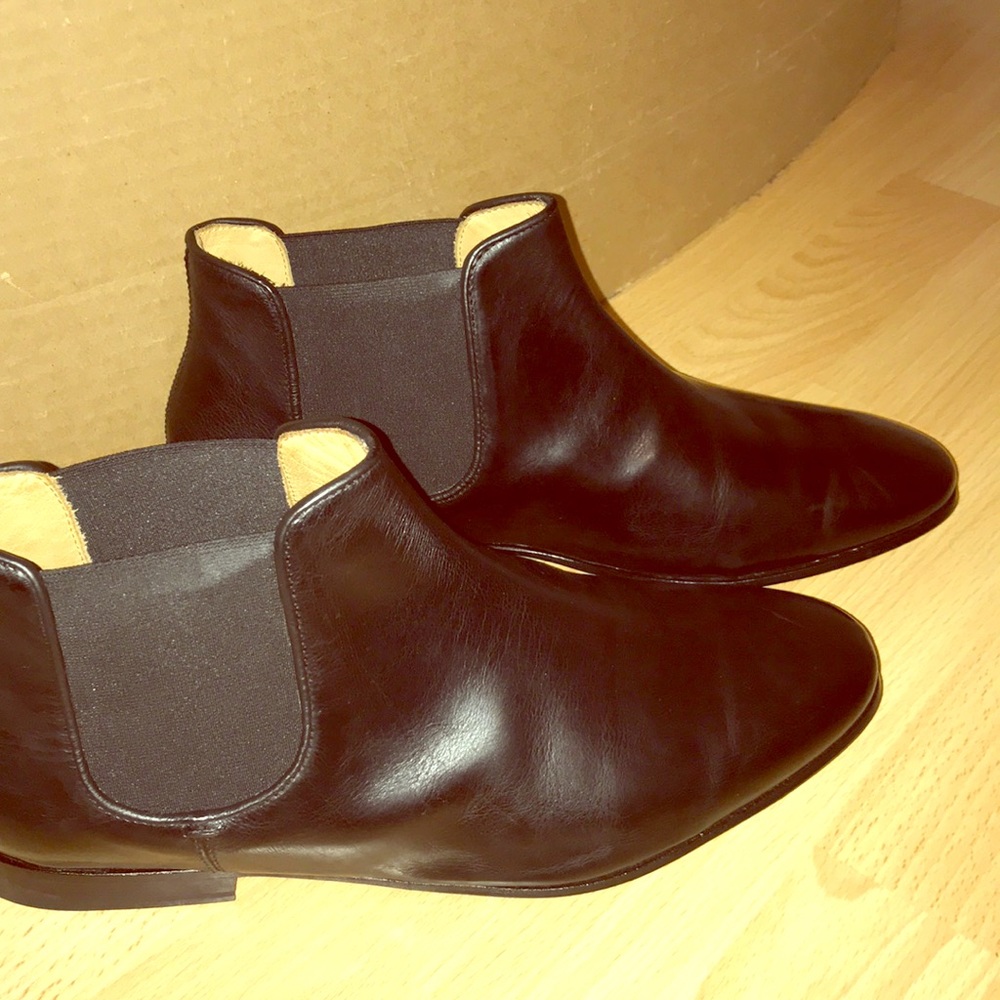 Real Leather, Black Chelsea Boots